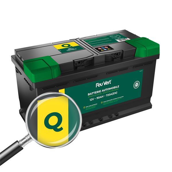 Batterie voiture Feu Vert Q - 90Ah / 720A - 12V