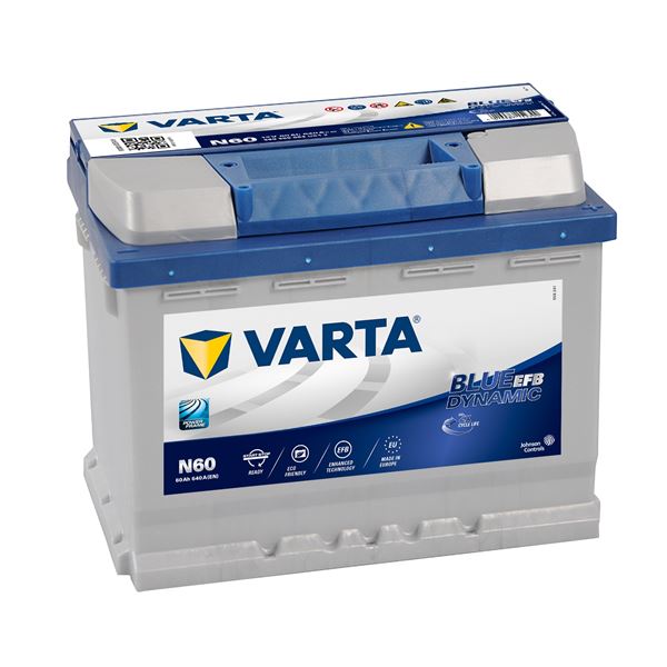 Batterie voiture Varta Start&Stop EFB N60 - 60Ah / 640A - 12V - Feu Vert
