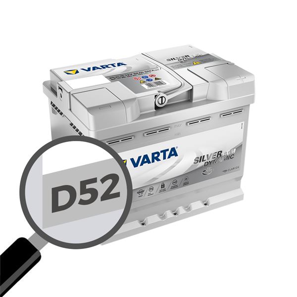 Batterie voiture Varta Start&Stop AGM D52 - 60Ah / 680A - 12V - Feu Vert