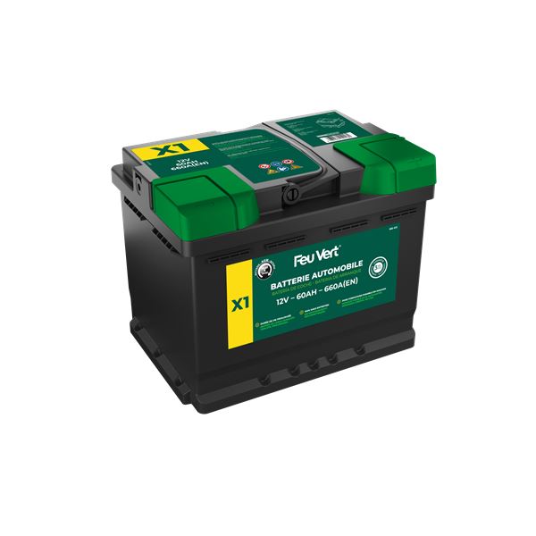 Batterie 60ah - Batterie voiture - Feu Vert