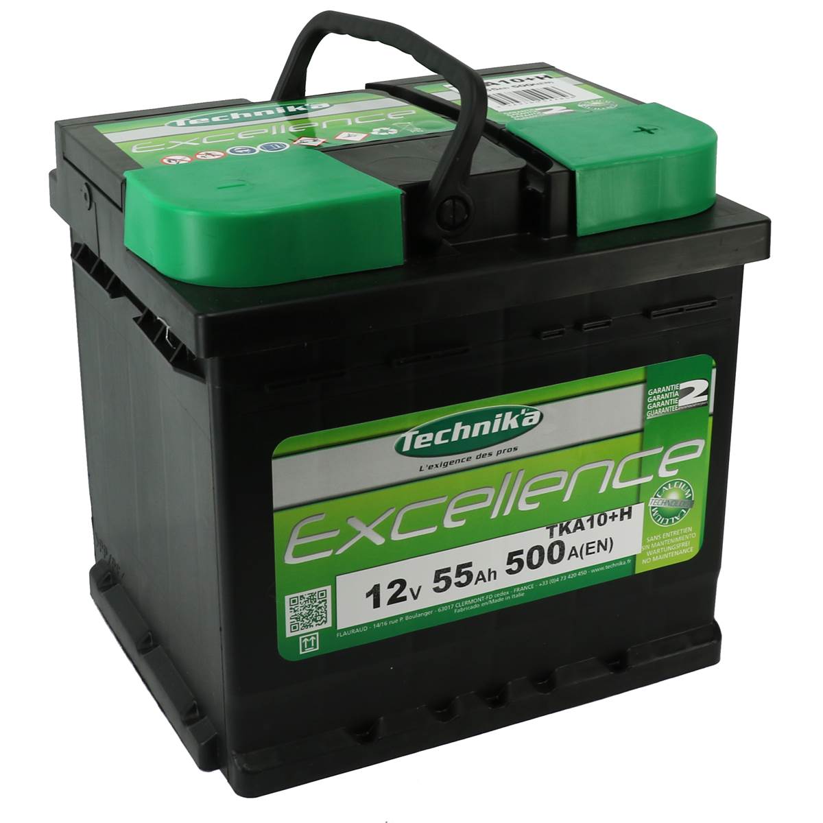 Batterie Voiture Technik'a Excellence N°10h - 55ah / 500a - 12v