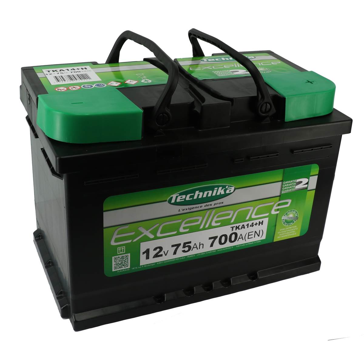 Batterie Voiture Technik'a Excellence N°14h - 75ah / 700a - 12v