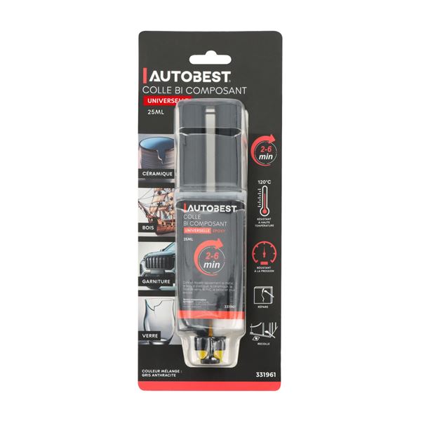 Colle bi composant universelle Epoxy 25 ml Autobest