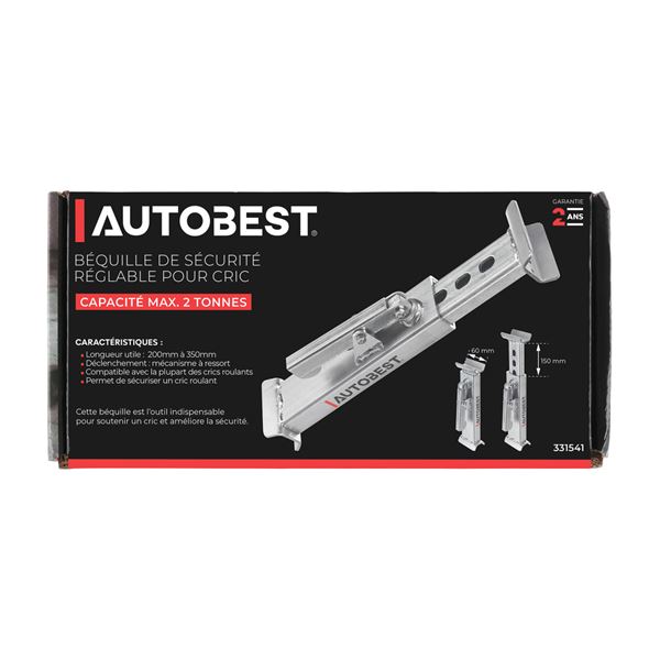 Béquille de sécurité réglable pour cric roulant Autobest