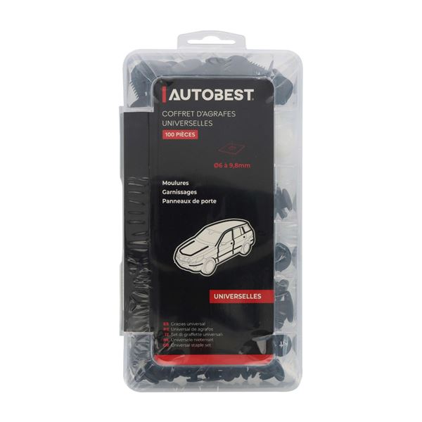 Coffret d'agrafes universelles x100 pièces Autobest