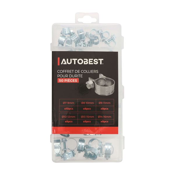 Coffret de 50 colliers pour durite Autobest