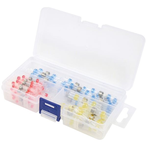 COFFRET 100 CONNECTEURS SOUDABLES RETRACTABLES