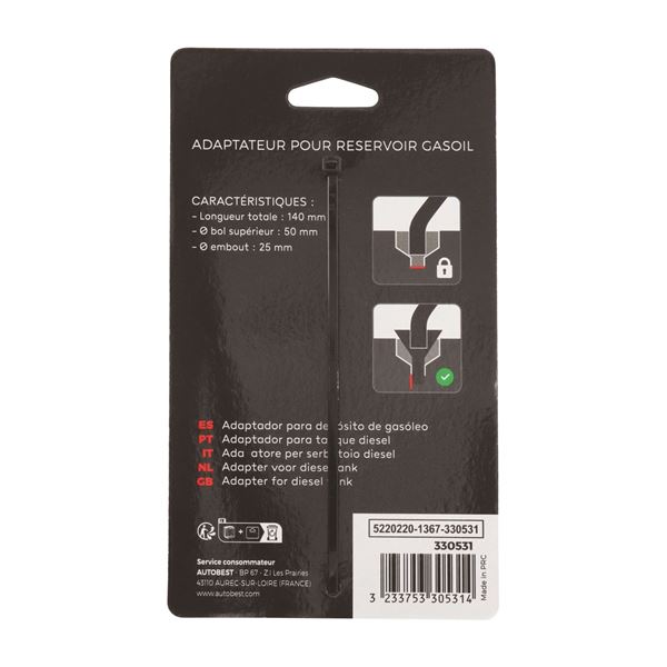 Adaptateur pour réservoir gasoil Autobest