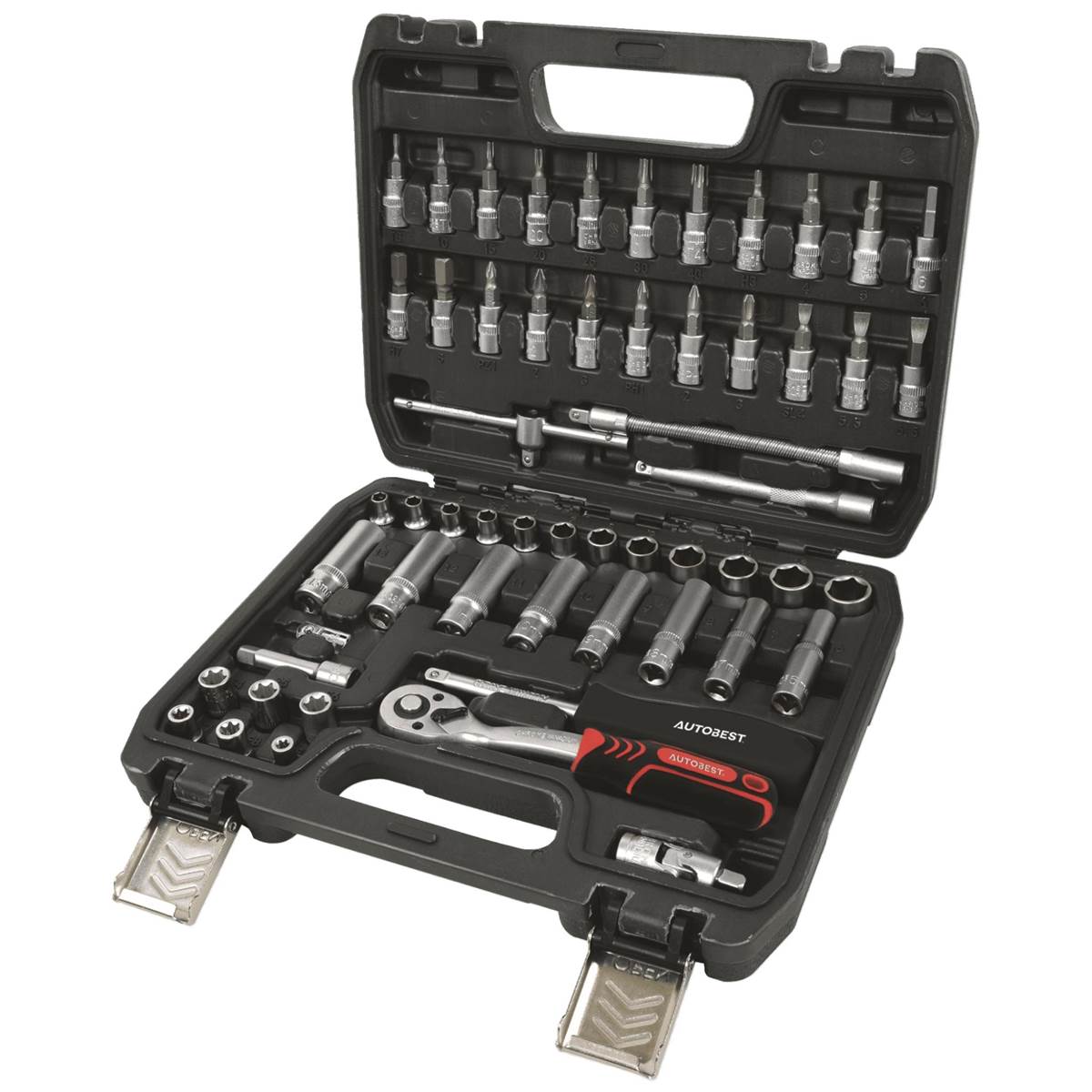 Coffret Cliquets 56 Pcs, 1/4 Autobest