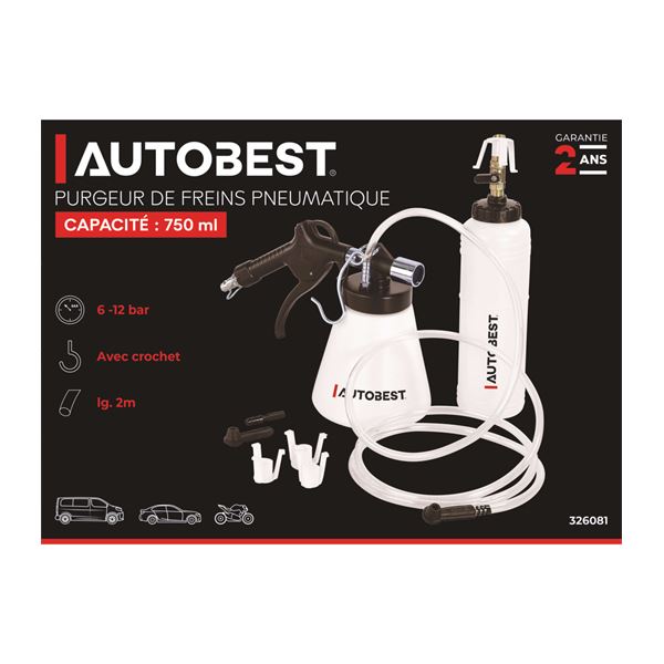 Kit purgeur de frein pneumatique Autobest