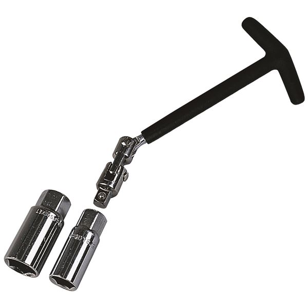 CLE BOUGIE 3/8" AVEC 2 DOUILLES 16 & 21MM