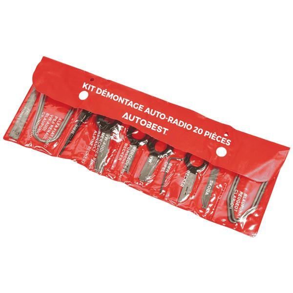 KIT DEMONTAGE AUTO RADIO 20 PIECES