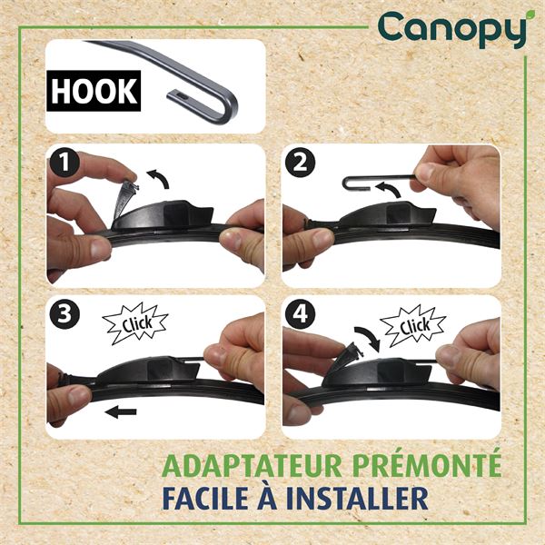 1 balai d'essuie-glace Valeo Canopy CAN04