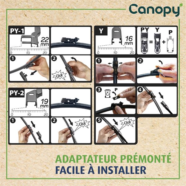 1 balai d'essuie-glace Valeo Canopy CAN61