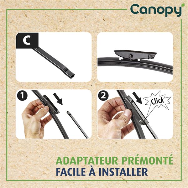 1 balai d'essuie-glace Valeo Canopy CAN77