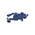 10 Cosses plates femelle gaine bleues XLTECH