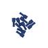 10 Cosses plates femelle gaine bleues XLTECH