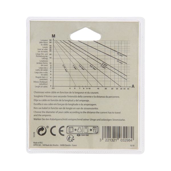 Câble noir 1 mm² x 10 m