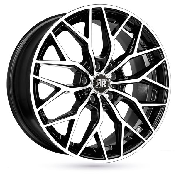 Jante aluminium Racer 19 pouces Noir Brillant Face Polie