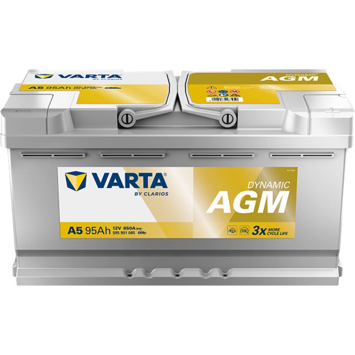 Batterie Voiture Varta Dynamic Agm A5 - 95ah / 850a - 12v