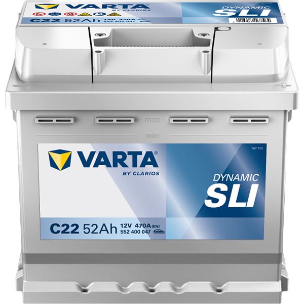 Batterie voiture Varta Dynamic C22 - 52Ah / 470A - 12V