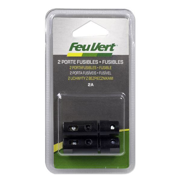 2 Porte-fusibles verre Feu Vert