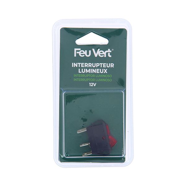Interrupteur rectangulaire lumineux Feu Vert
