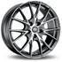 Jante aluminium Msw 18 pouces Mat Titane Face Polie