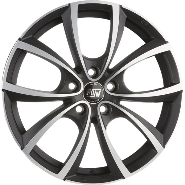 Jante aluminium Msw 17 pouces Mat Titane Face Polie