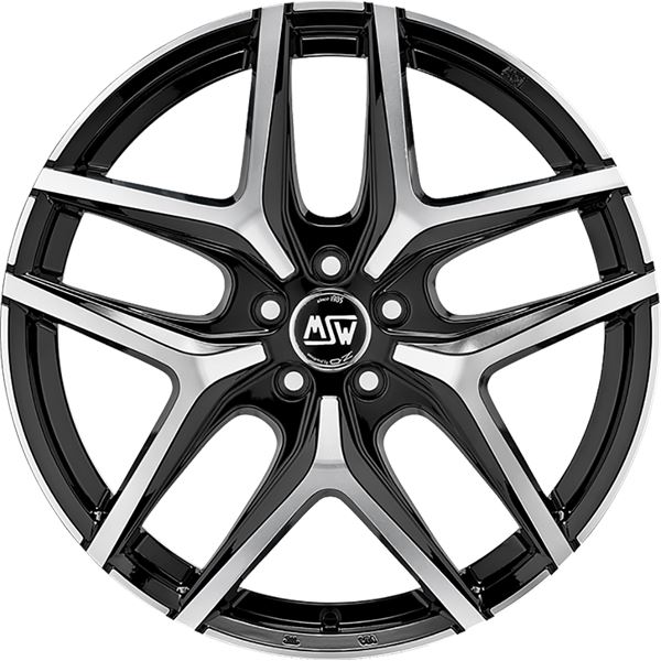 Jante aluminium Msw 17 pouces Noir Face Polie