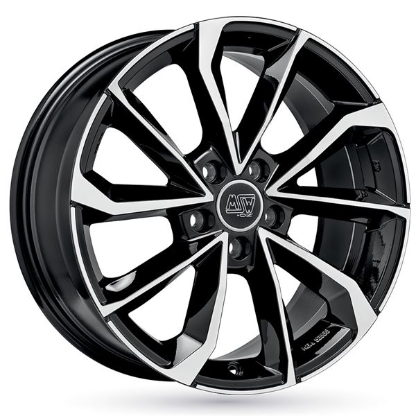 Jante aluminium Msw 19 pouces Noir Brillant Face Polie