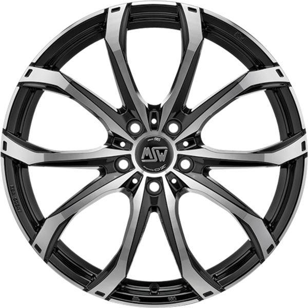 Jante aluminium Msw 19 pouces Noir Face Polie
