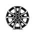 Jante aluminium Msw 16 pouces Noir Brillant Face Polie