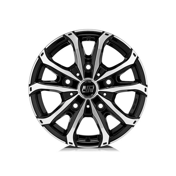 Jante aluminium Msw 16 pouces Noir Brillant Face Polie