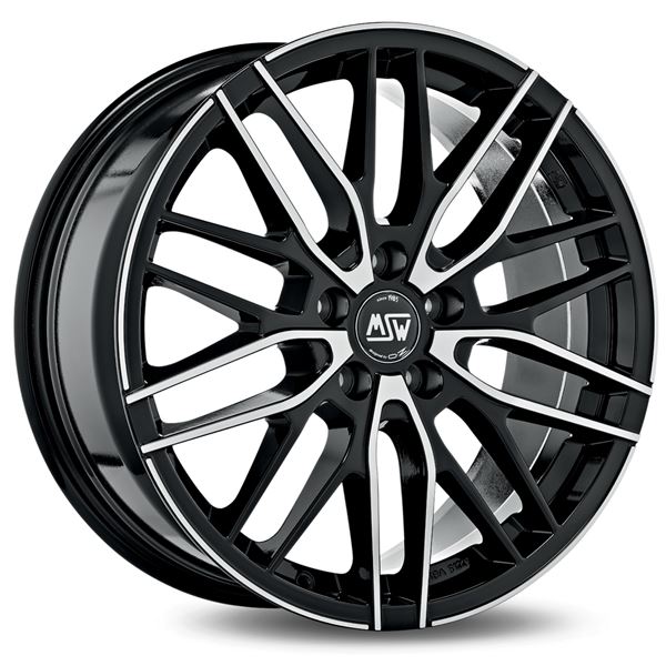 Jante aluminium Msw 17 pouces Noir Brillant Face Polie