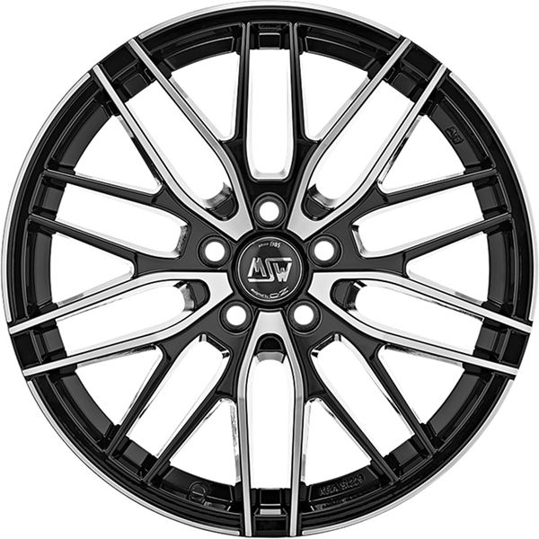 Jante aluminium Msw 17 pouces Noir Brillant Face Polie