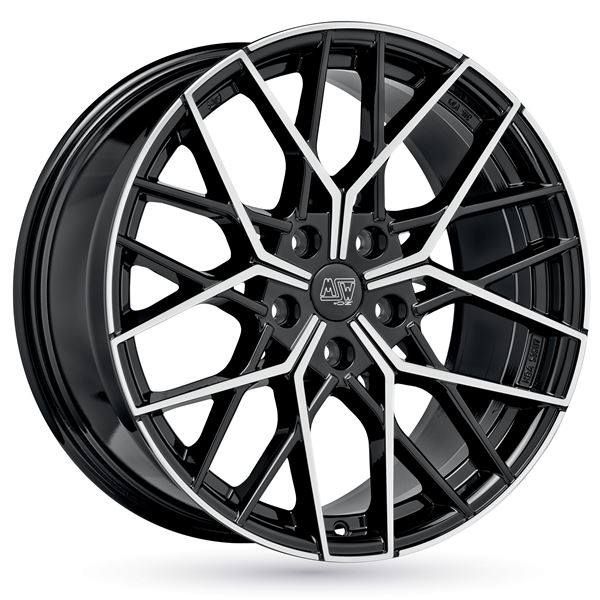 Jante aluminium Msw 19 pouces Noir Brillant Face Polie