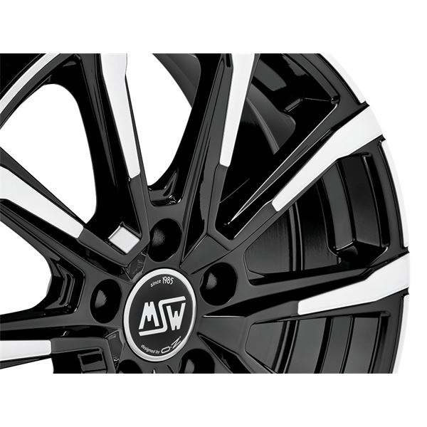 Jante aluminium Msw 17 pouces Noir Brillant Face Polie