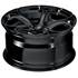 Jante aluminium Msw 18 pouces Noir Brillant