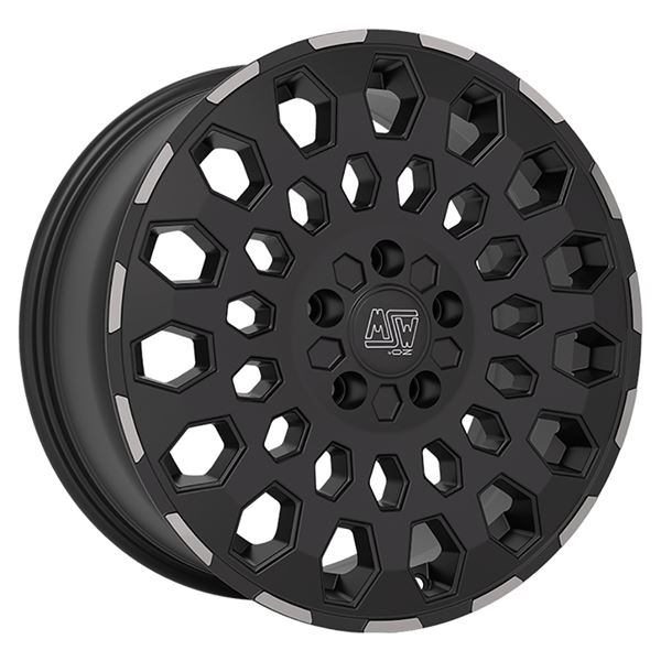 Jante aluminium Msw 16 pouces Noir Mat Bord Poli