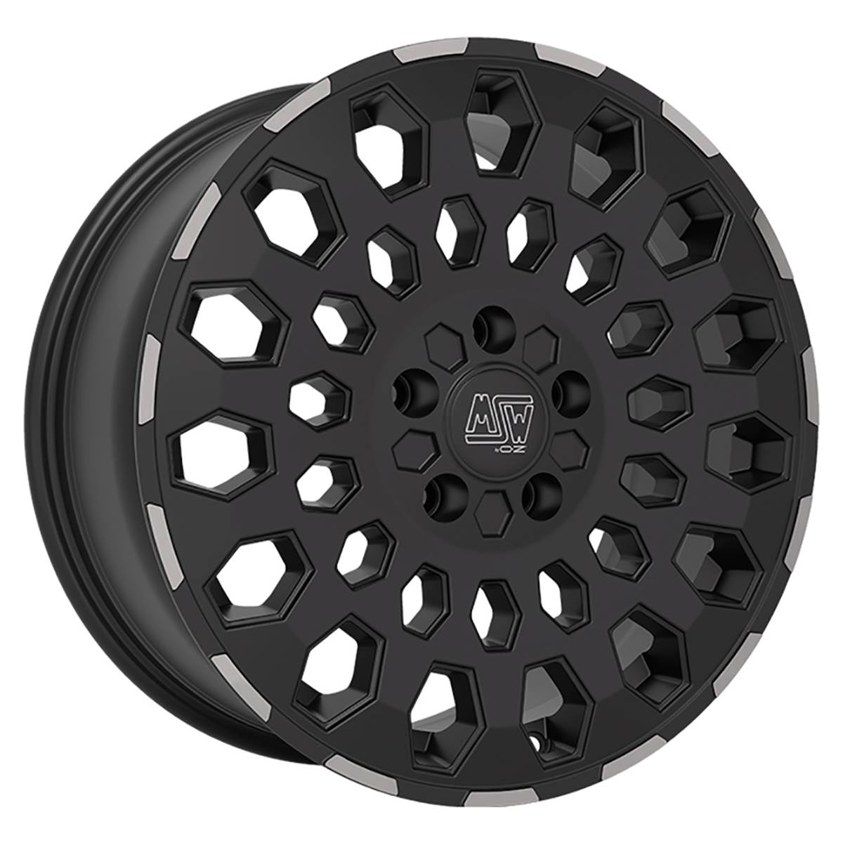 Jante Aluminium Msw 18 Pouces Noir Mat Bord Poli