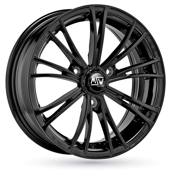 Jante aluminium Msw 15 pouces Noir Brillant