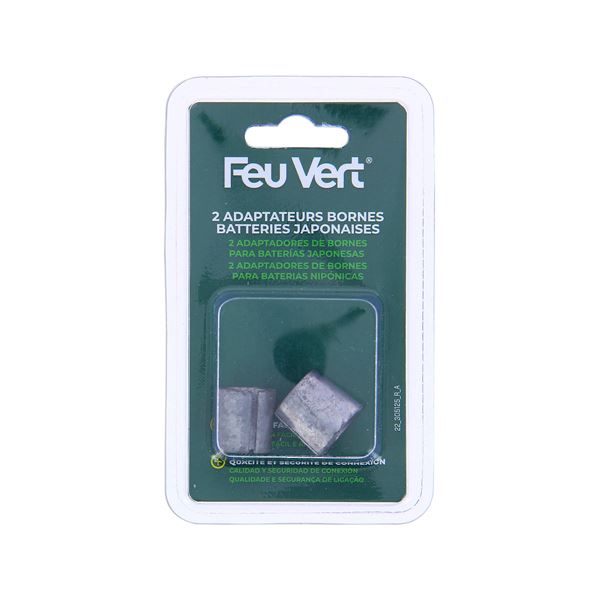 2 adaptateurs bornes batteries japonaises Feu Vert