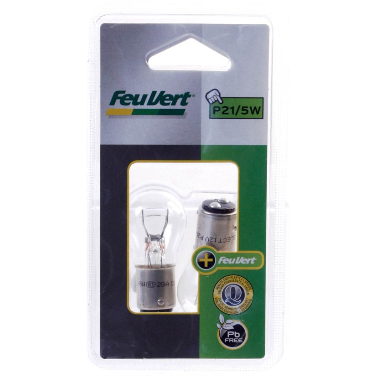 Ampoules (2 pièces) Feu Vert P21/5w