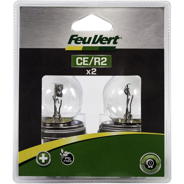 2 ampoules Feu Vert R2