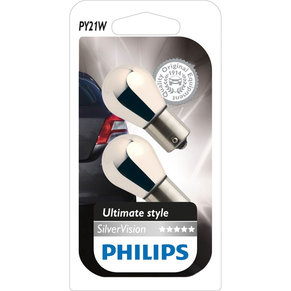 Ampoules (2 pièces) Philips Premium Argentées Py21w