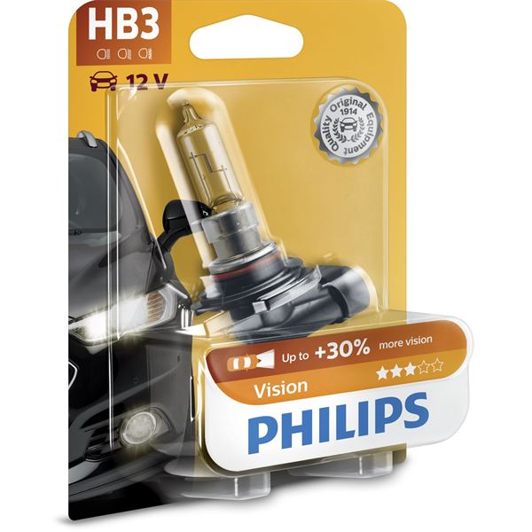 1 ampoule Philips premium Vision HB3 - Feu Vert