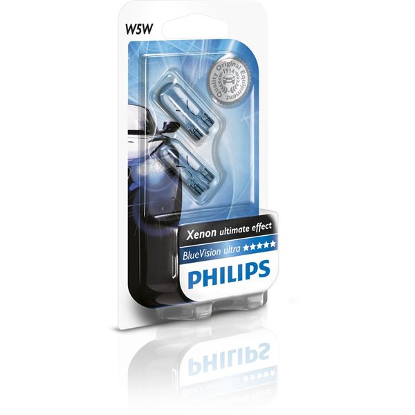 2 ampoules Philips premium White Vision W5W