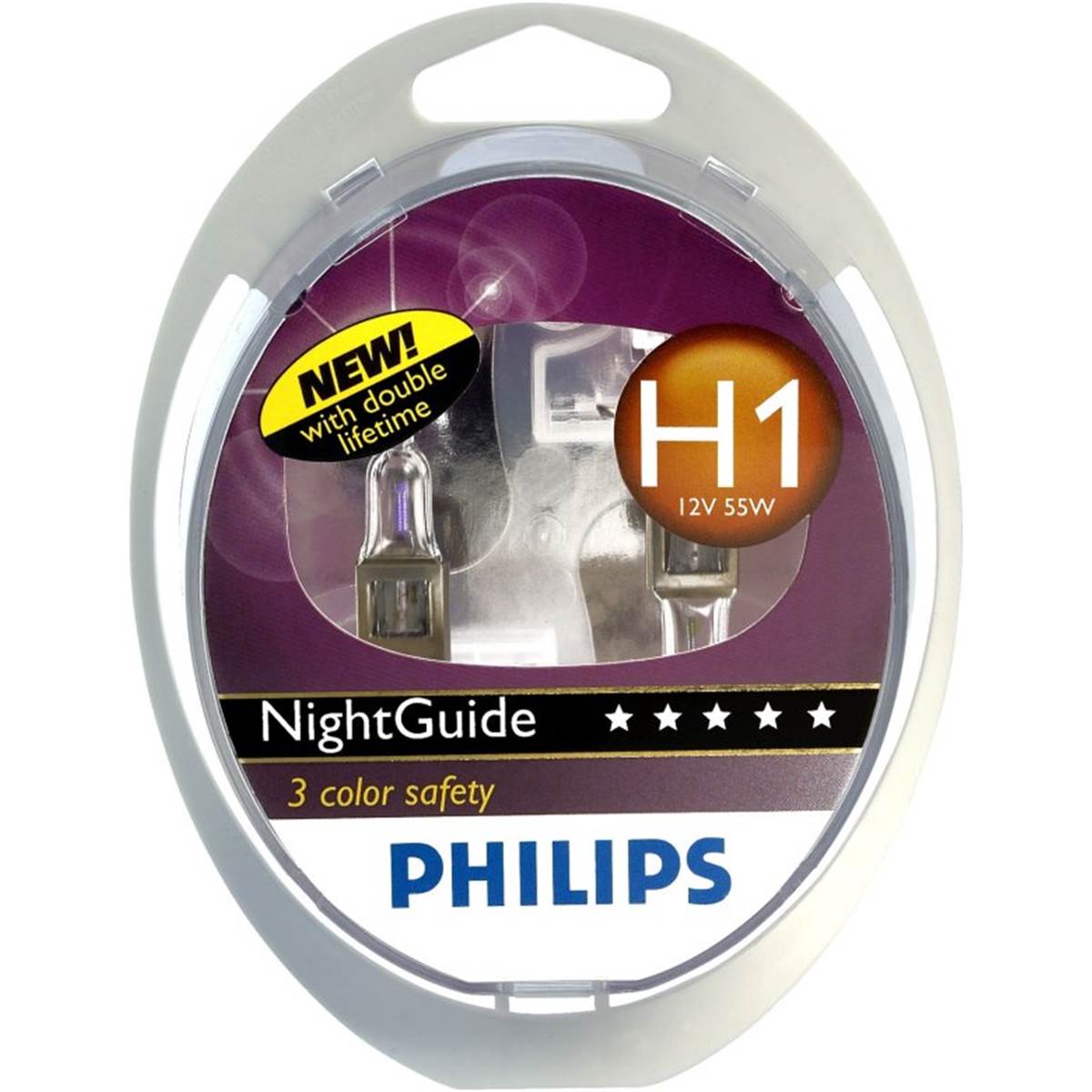 Ampoules (2 pièces) Philips H1 Night Guide