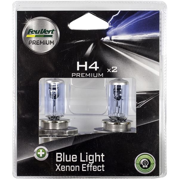 2 ampoules Feu Vert Premium effet Xenon H4 - Feu Vert